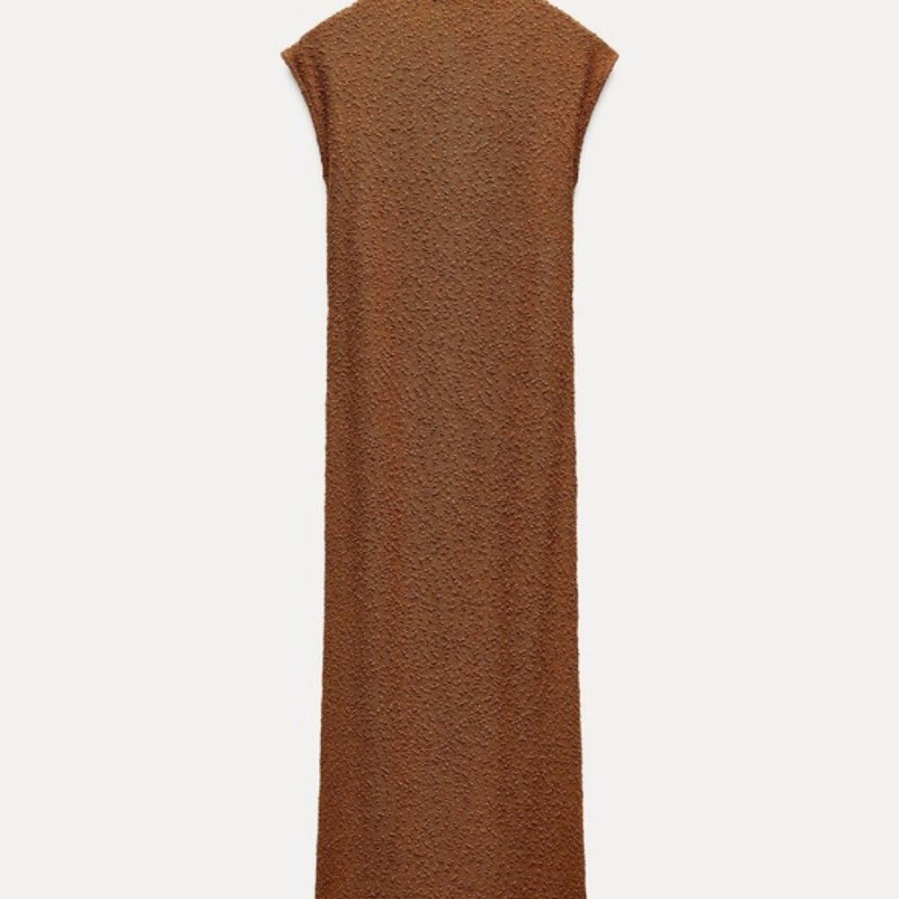 ZARA RUSTIC BOUCLÉ DRESS - Picture 5 of 5